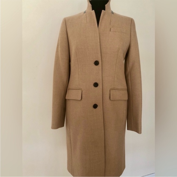 J.Crew Regent coat topcoat in double-serge wool camel tan size 2 - Picture 9 of 16